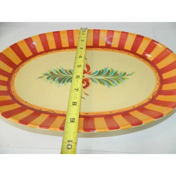 Gail Pittman Southern Living at Home Siena Oval Serving Platter Tray Holiday 14" - Picture 4 of 7